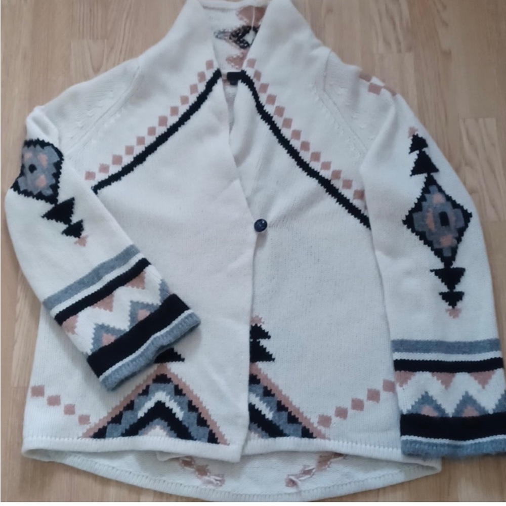 100% cashmere Koko style soft knit cardigan size L by 360 Cashmere